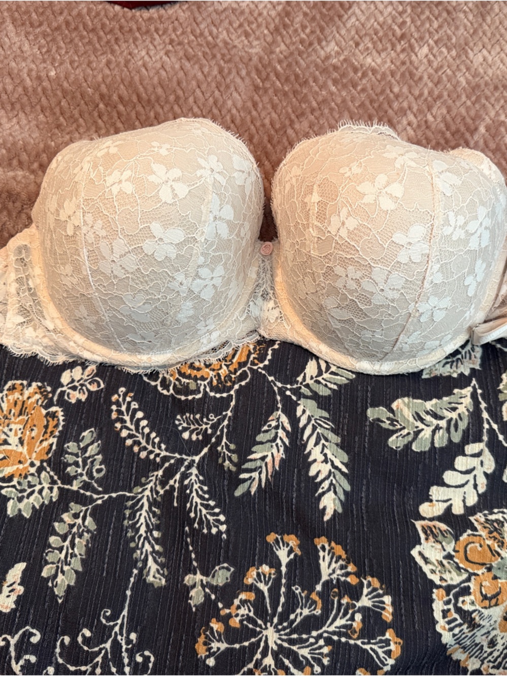 Victoria's Secret Lace Push-Up Bra in Cream